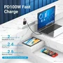 Vention Cable USB 2.0 Tipo-C a Tipo-C 90º 100W 1m Gris